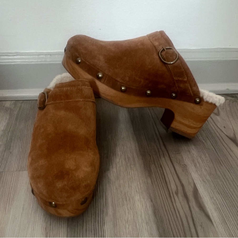 Chinese Laundry Women's Cindy Casual Brown Clog Size 7.5 Fur Lined - Picture 10 of 10